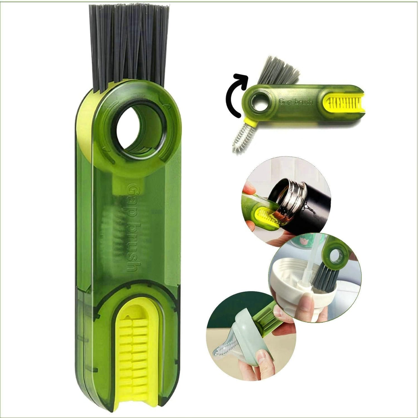 3-in-1 Bottle & Lid Cleaning Brush Set