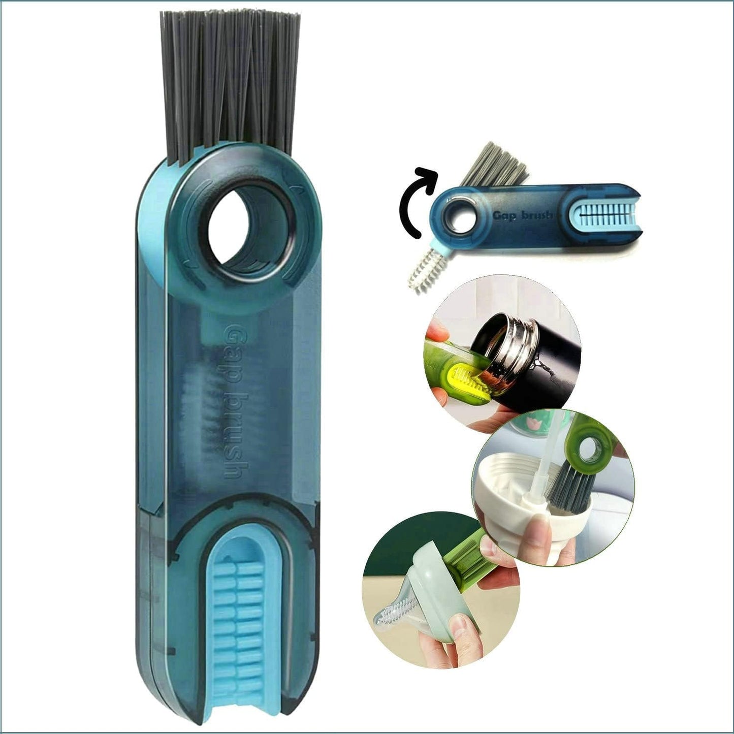 3-in-1 Bottle & Lid Cleaning Brush Set