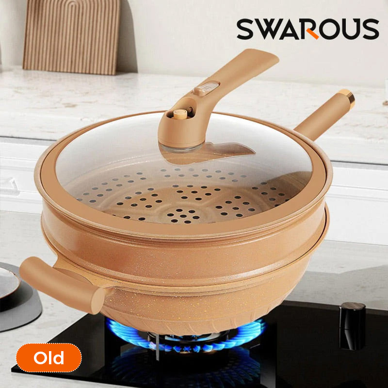 Non-Stick Wok with Steam Basket